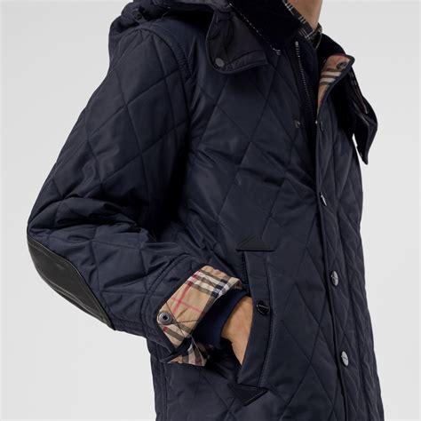 diamond quilted jacket with detachable hood burberry|burberry diamond quilted jacket sale.